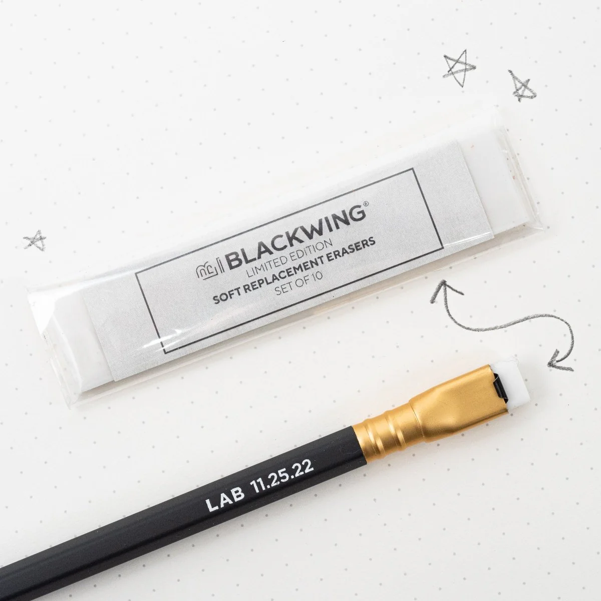 Blackwing Lab 11.25.22 - Set of 12 Pencils + Replacement Erasers - Image 4